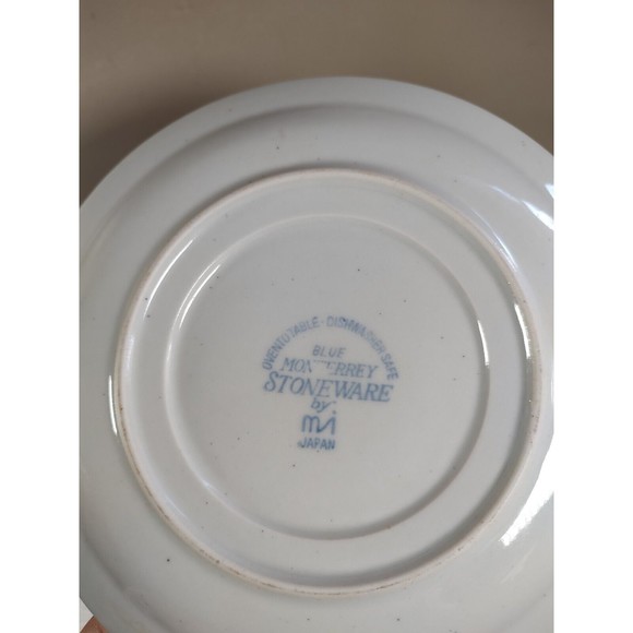 MSI Blue Monterrey Stoneware Gravy Bowl and plate set Blue Ring Japan - Picture 13 of 13